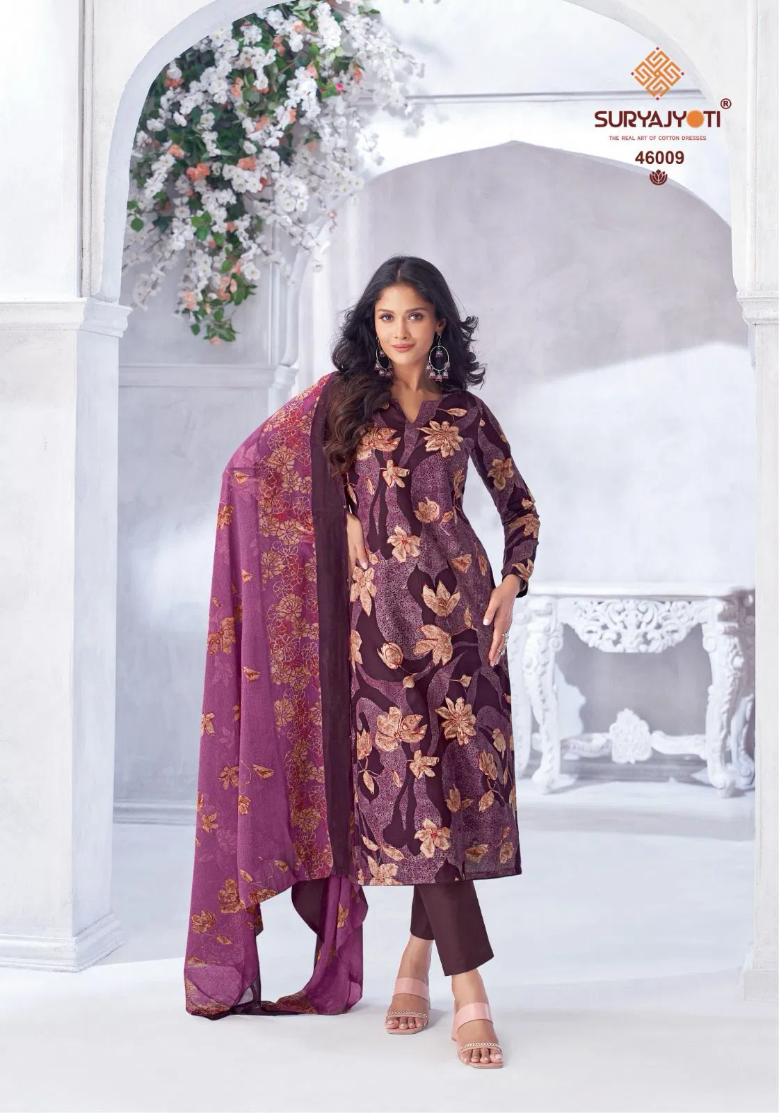 Naishaa Vol 46 By Suryajyoti Jam Satin Printed Dress Material Orders In India